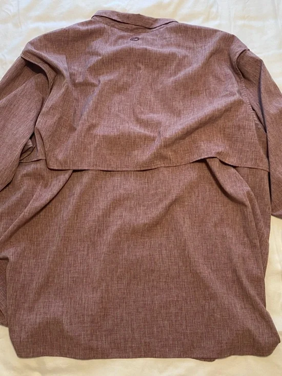 Men’s 4XL Magellan Outdoors Relaxed Fit Fish Gear Shirt in Mauve Heather - Picture 10 of 12